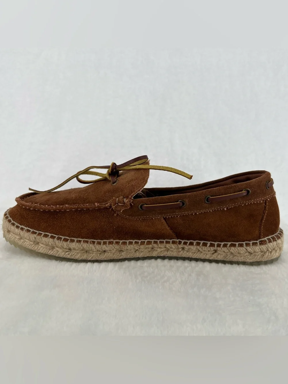 Espadrilles Varo Leather Loafers Suede Rope Heel Rubber Sole Men’s Sz 42 Preppy